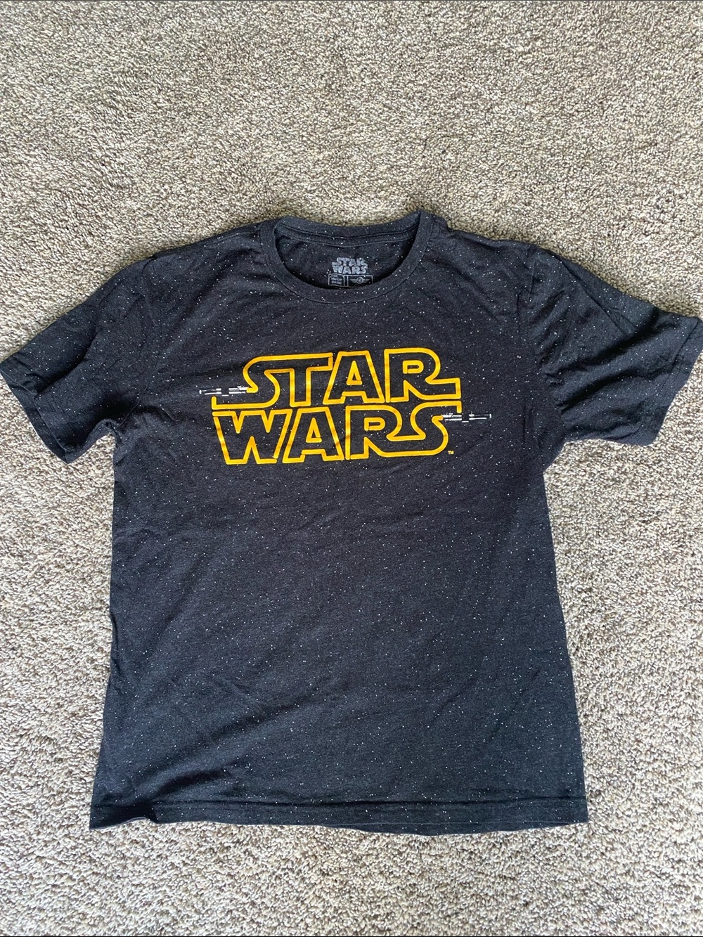 Star Wars Black Tee with Yellow Logo